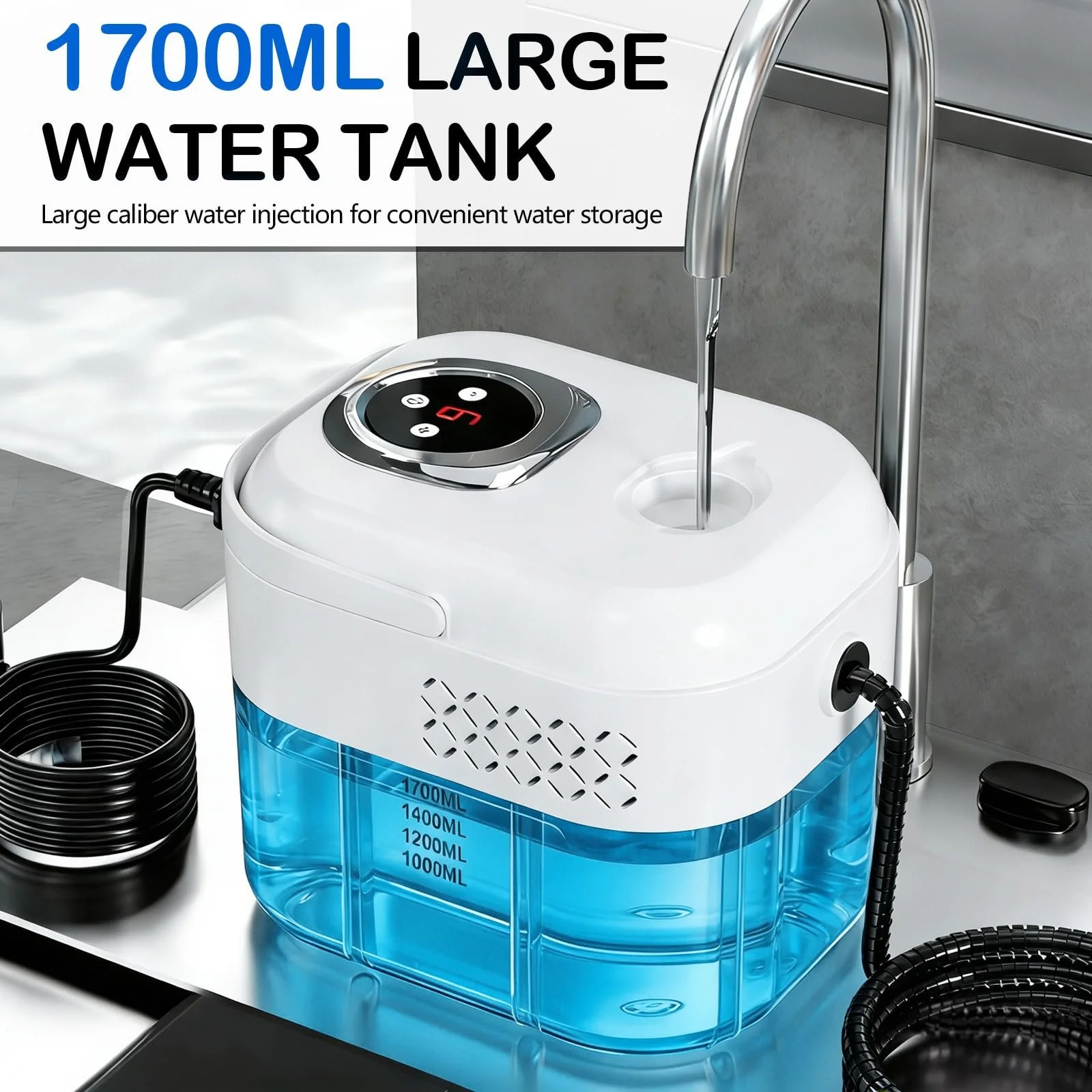 Пароочисник ручний 2500W 1.7L 6 рівнів нагрівання 15 секунд, фото №4