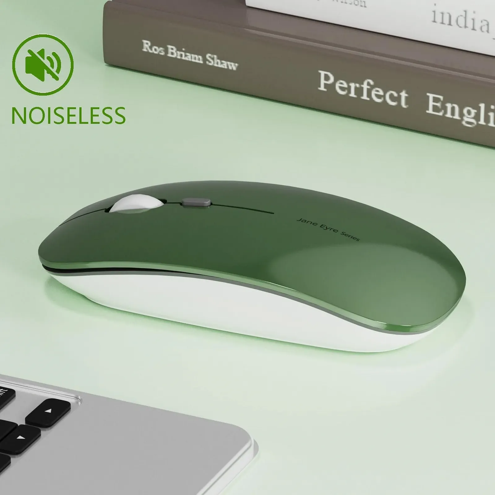 Мышь Беспроводная Uiosmuph Q5 1600 DPI Темно-зеленый, фото №6