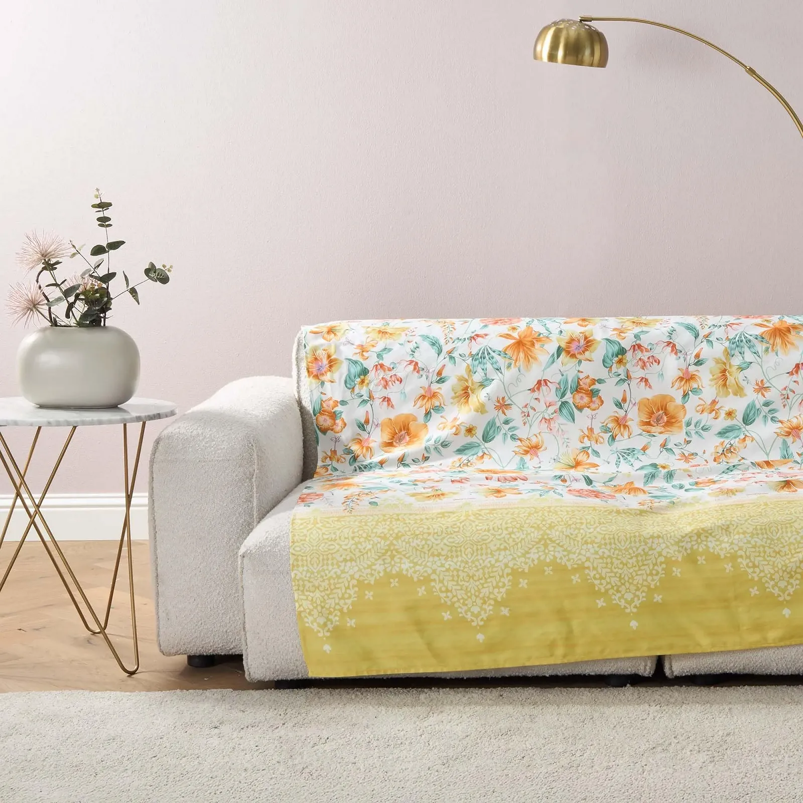 Покрывало на диван Bassetti Granfoulard Многоцелевое покрывало CASABLANCA Желтый, 180 x 270 см, фото №1