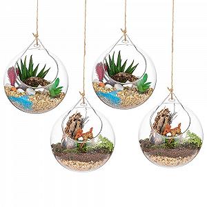 Подвесная ваза-шар Стеклянный шар 4 шт. 4 дюйма - Фото 1