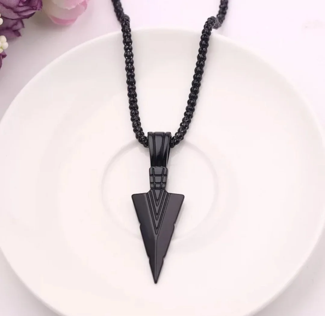 Модная черная цепочка унисекс Стрела, фото №2