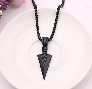 Модний чорний ланцюжок унісекс Стріла - Фото 1