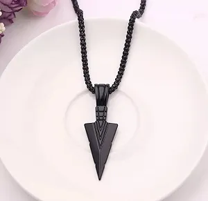 Модная черная цепочка унисекс Стрела synthetic.ua - Фото 1