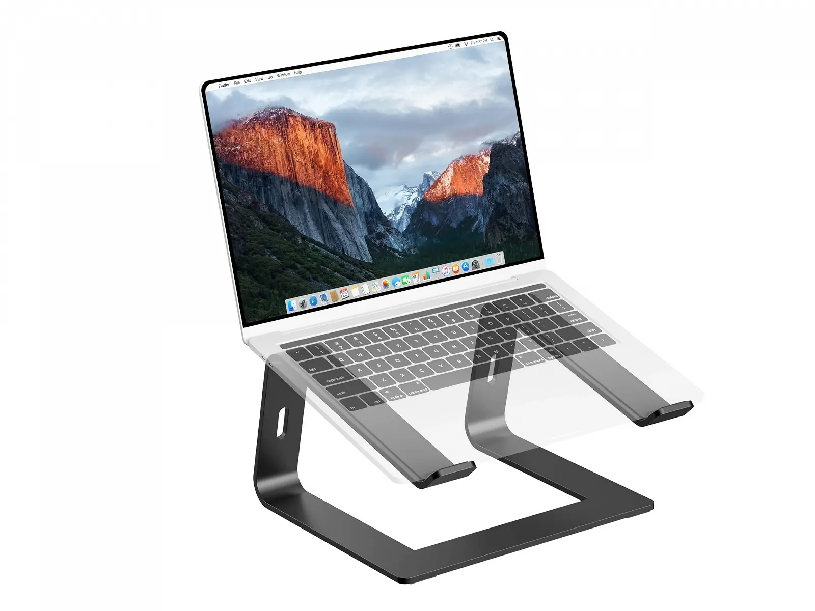 Підставка для ноутбука PureMounts Ultra-Slim Ергономічний Алюмінієвий Тримач з вентиляцією та нековзними накладками, Компактна, фото №1