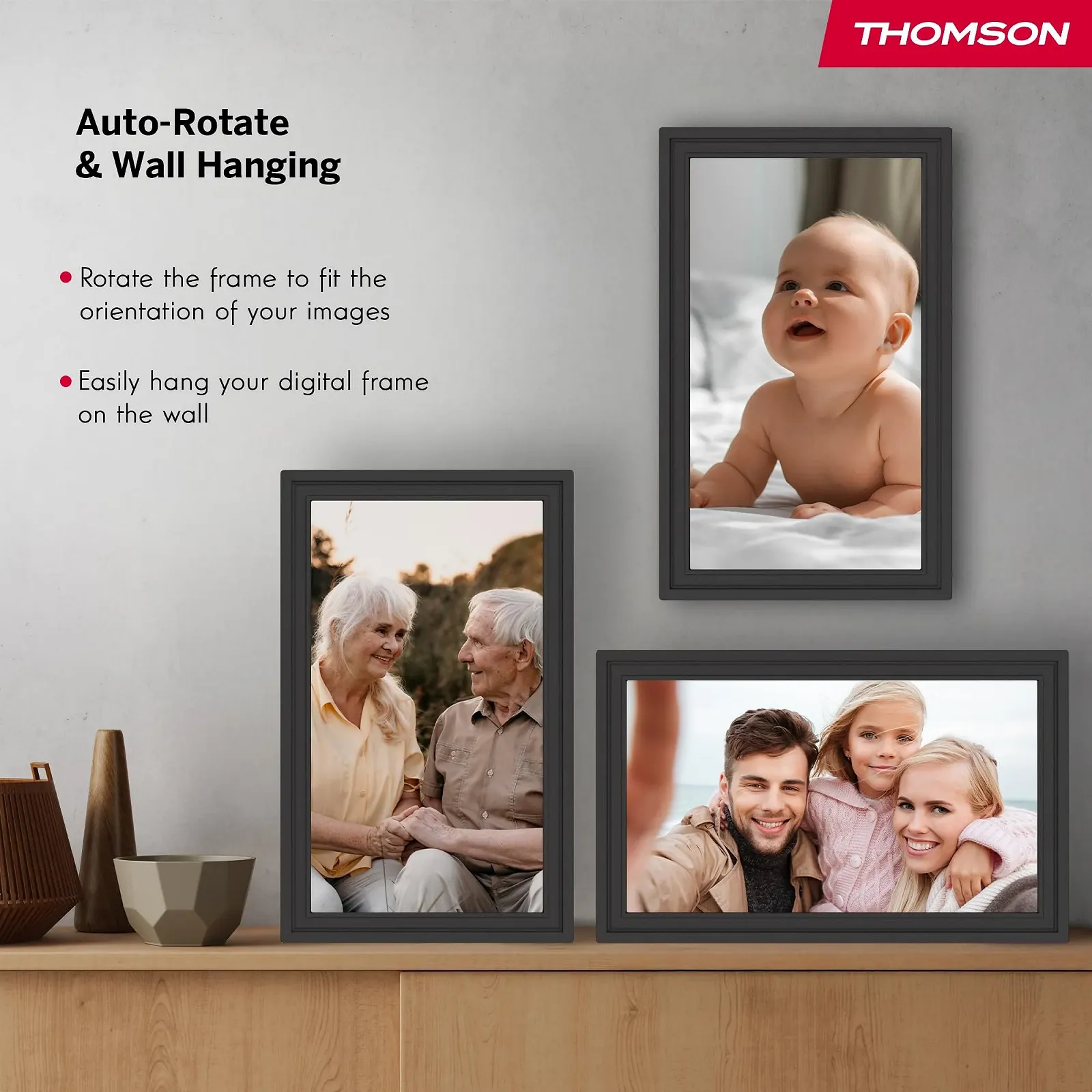 Цифровая фоторамка Thomson 15 дюймов IPS FHD Touch Screen WiFi 32 GB, фото №4 Цифровая фоторамка Thomson 15 дюймов IPS FHD Touch Screen WiFi 32 GB, фото №4