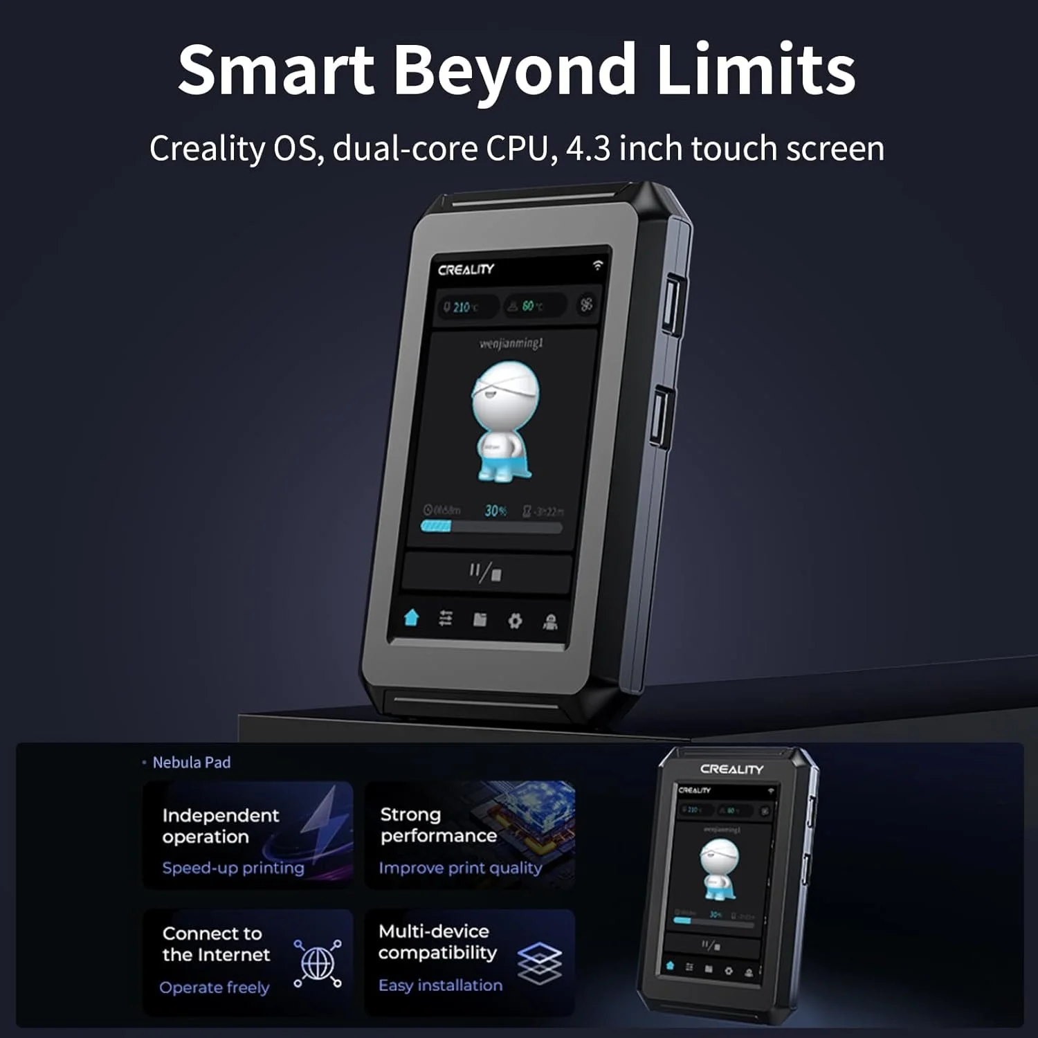 Смарт-комплект Creality Nebula для 3D-принтера Чорний, фото №8