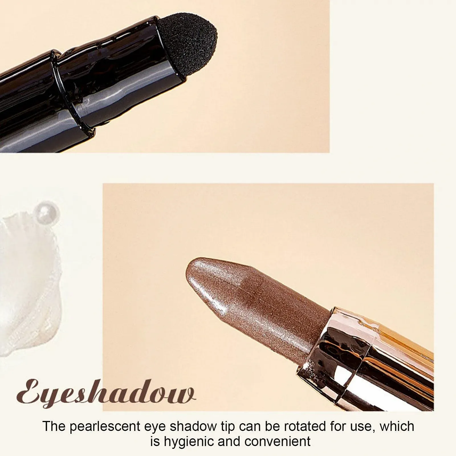 Карандаш для глаз 2 в 1, Водостойкий, с блестками, фото №3