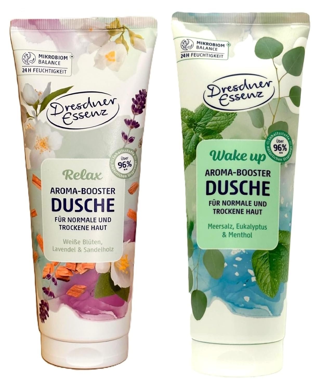 Гель для душа Dresdner Essenz Aroma Booster Relax + Wake Up 2 x 250 мл Набор из 2 шт., фото №1