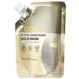 Маска Retinol Snake Venom Gold, пептидна колагенова маска-плівка для обличчя, золоті антивікові маски для бездоганної шкіри - Фото 1