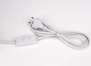 Настільна лампа BRUBAKER Industrial 42 см дерев'яна основа метал Біла synthetic.ua - Фото 1