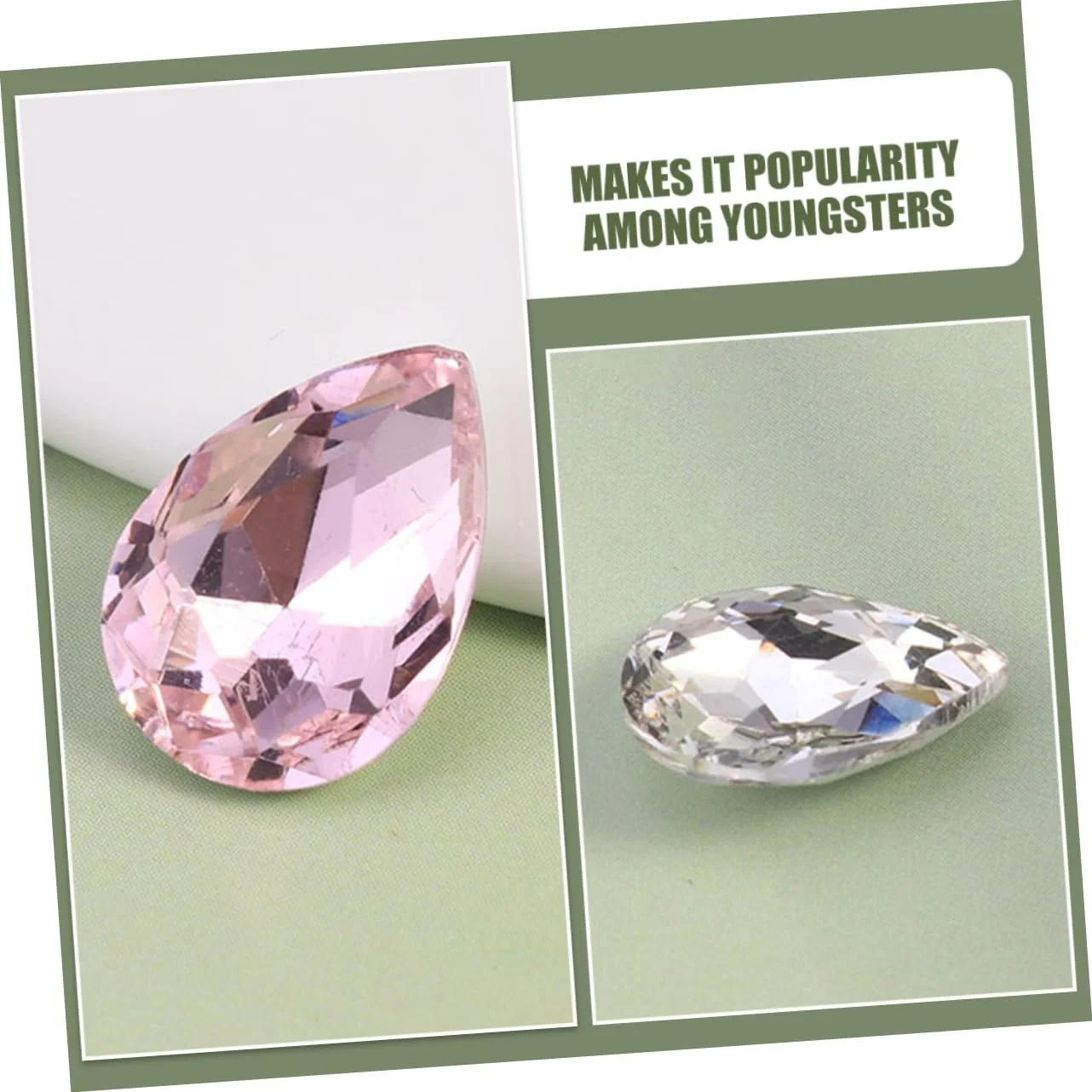 Набор 150 шт. Хрустальные бриллианты для ногтей, украшения для ногтей, заклепки для ногтей, наклейки для ногтей, аксессуары для ногтей, драгоценности для ногтей, наклейки для ногтей, вставки для сверления, капли воды, стекло, фото №2