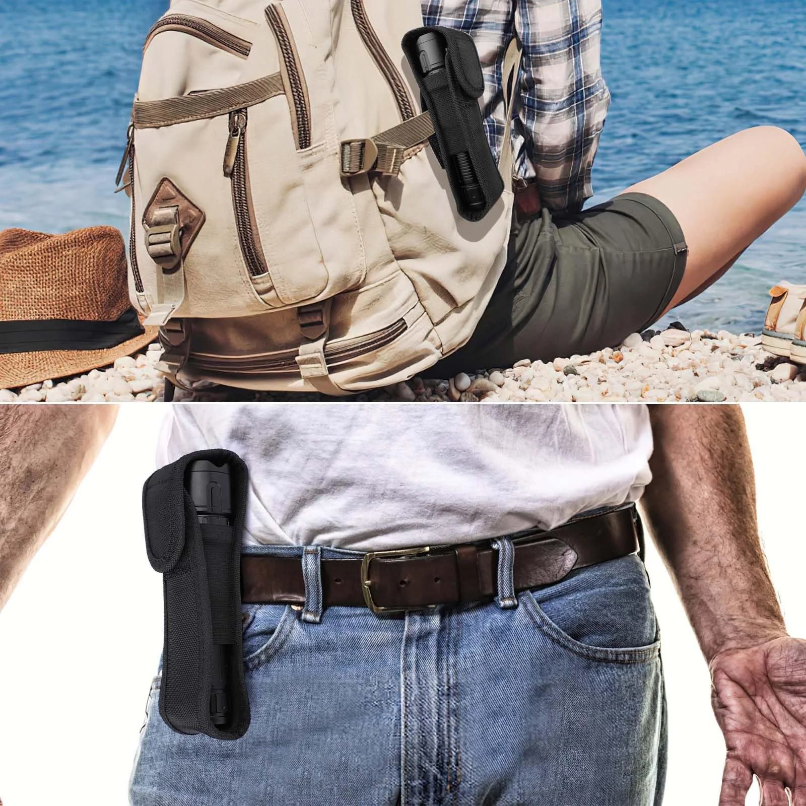 Ліхтар LED Акумуляторний, 500 000 Люмен, Тактичний, Регульований Zoom, для Кемпінгу, фото №8