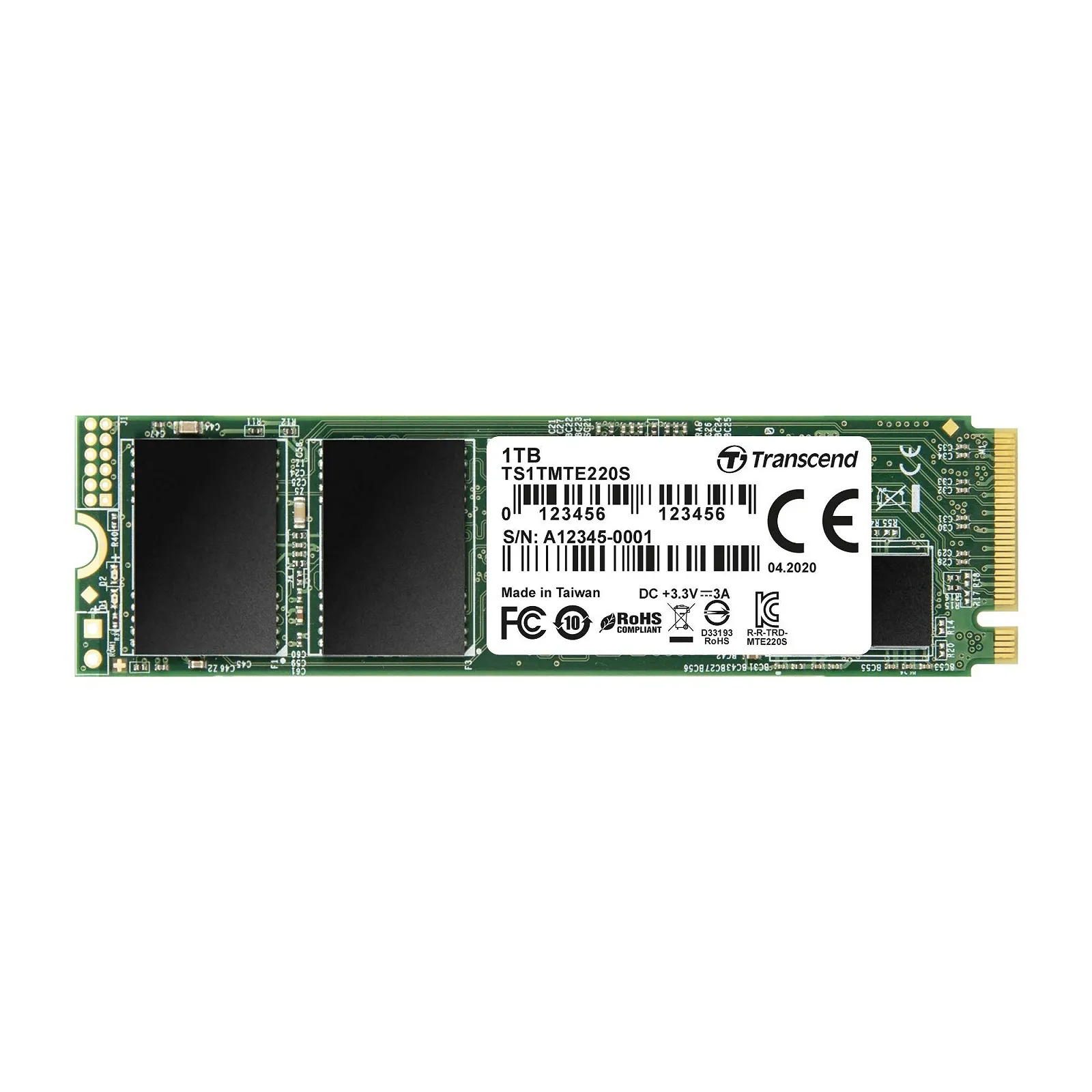 SSD Transcend MTE220S TS1TMTE220S 1 ТБ NVMe PCIe Gen3 x4 M.2, фото №1 SSD Transcend MTE220S TS1TMTE220S 1 ТБ NVMe PCIe Gen3 x4 M.2, фото №1