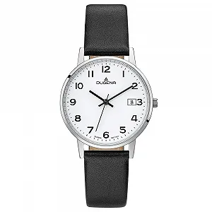 Мужские аналоговые кварцевые часы Dugena с кожаным ремешком 4460738 - Фото 1