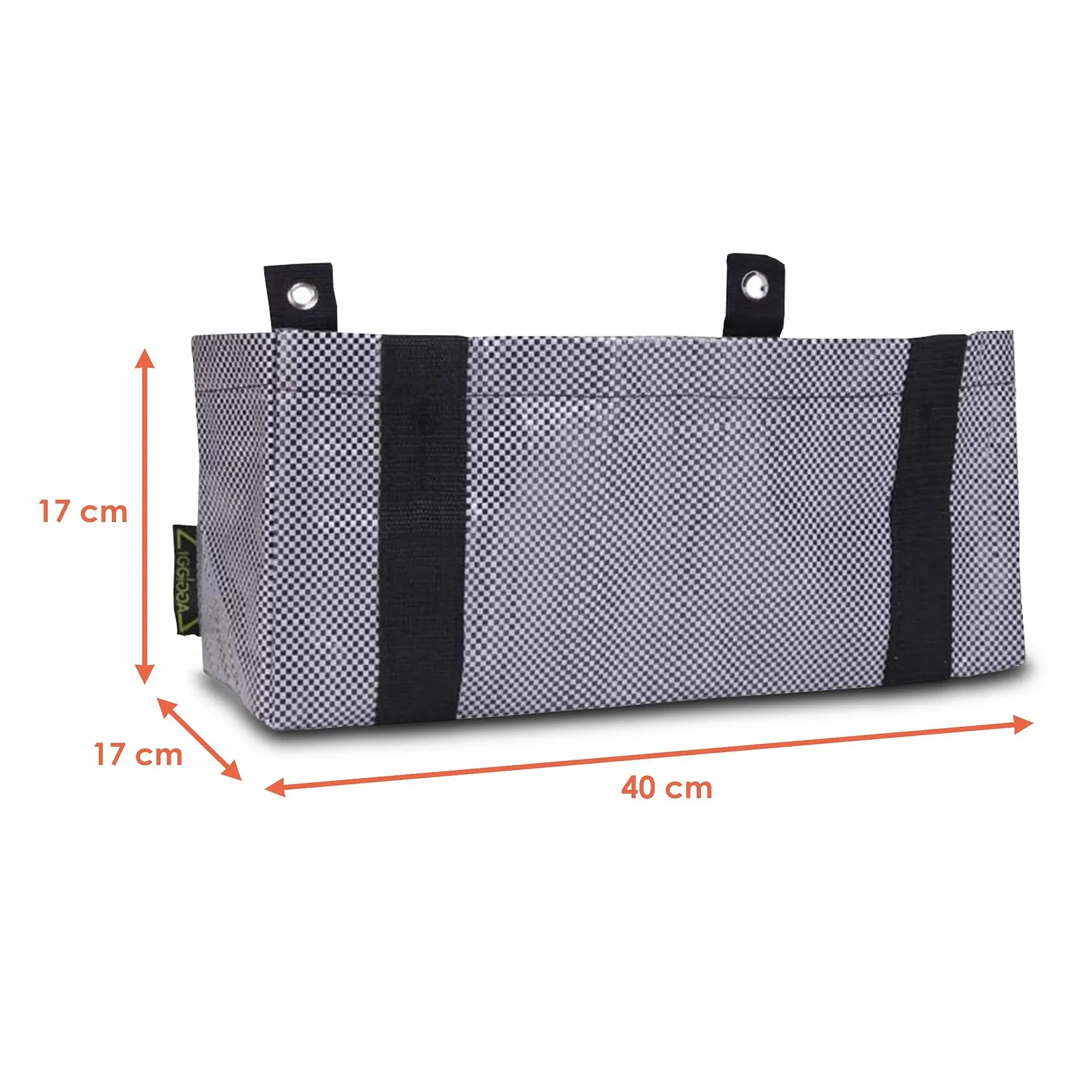 Сумка для рослин підвісна 3 шт. 40 x 17 см Чорний / Сірий, фото №2 Сумка для рослин підвісна 3 шт. 40 x 17 см Чорний / Сірий, фото №2