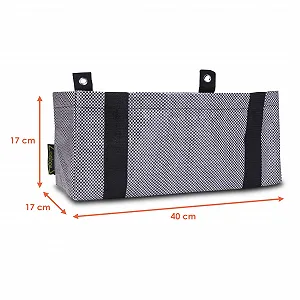 Сумка для растений подвесная 3 шт. 40 x 17 см Черный / Серый synthetic.ua - Фото 1