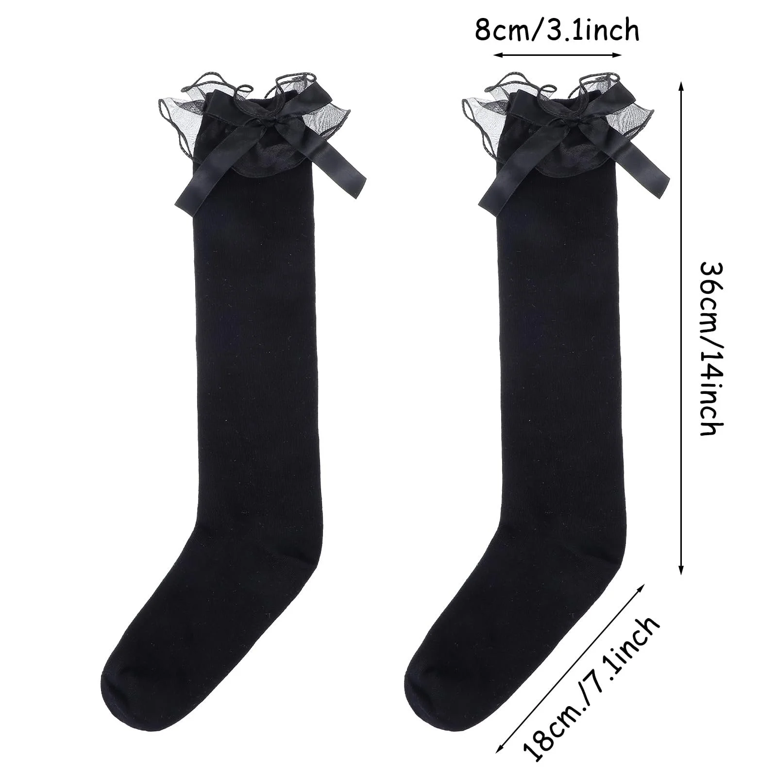 Панчохи Lolita Жіночі бавовняні шкарпетки з бантом, Універсальний розмір, фото №2