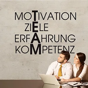 Наклейка на стіну Sayings Motivation Team Success 43 x 30 см Самоклеюча Чорний (070) - Фото 1