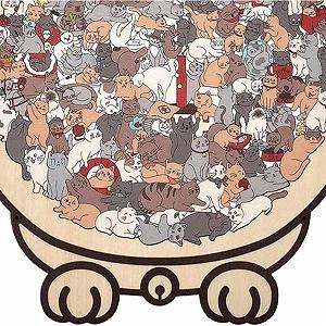 Пазл фигурный Кот деревянный 135 деталей (C) synthetic.ua - Фото 1