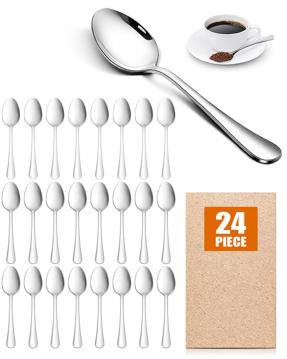 Ложка столова з нержавіючої сталі, 24 шт (13,5 см, 13,5 см), фото №1 Ложка столова з нержавіючої сталі, 24 шт (13,5 см, 13,5 см), фото №1