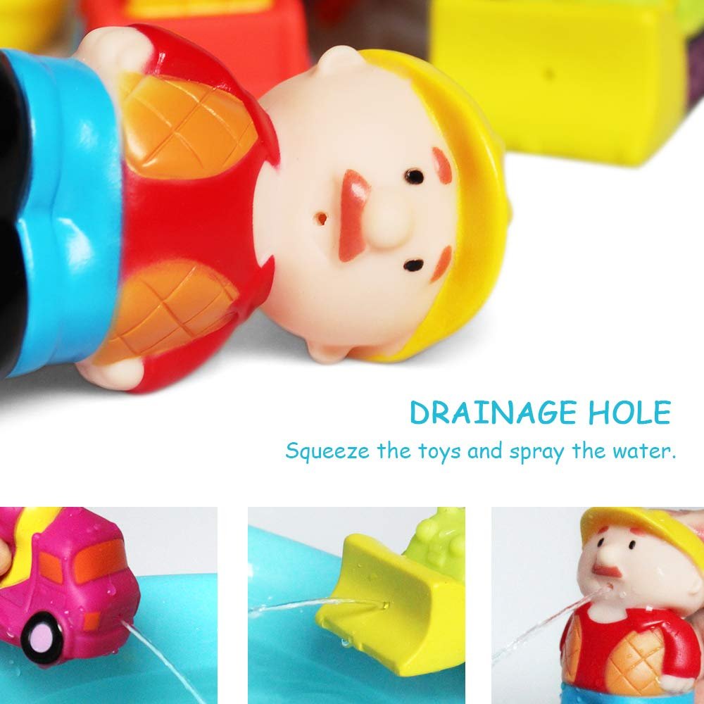 Іграшковий набір для ванни Junshen 6 штук для немовлят і малюків, фото №2