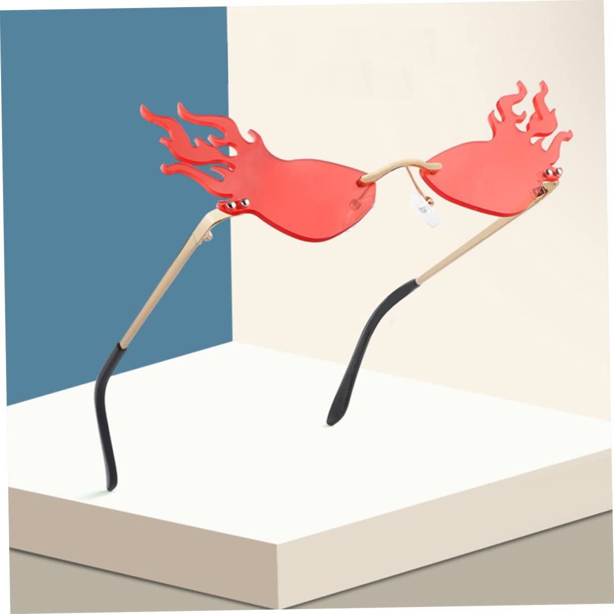 Сонцезахисні окуляри Овальні PACKOVE 2 шт Miss Red, червоний, фото №7