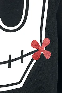 Женский свитшот EMP Stage Collection с черепом, показывающим рок, черный synthetic.ua - Фото 1