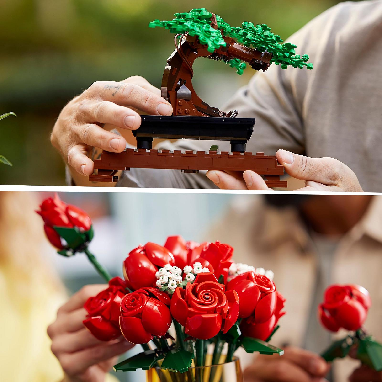 Блоки LEGO 10281 & 10328 Ботанічна Колекція Бонсайне Дерево & Букет Троянд, фото №4