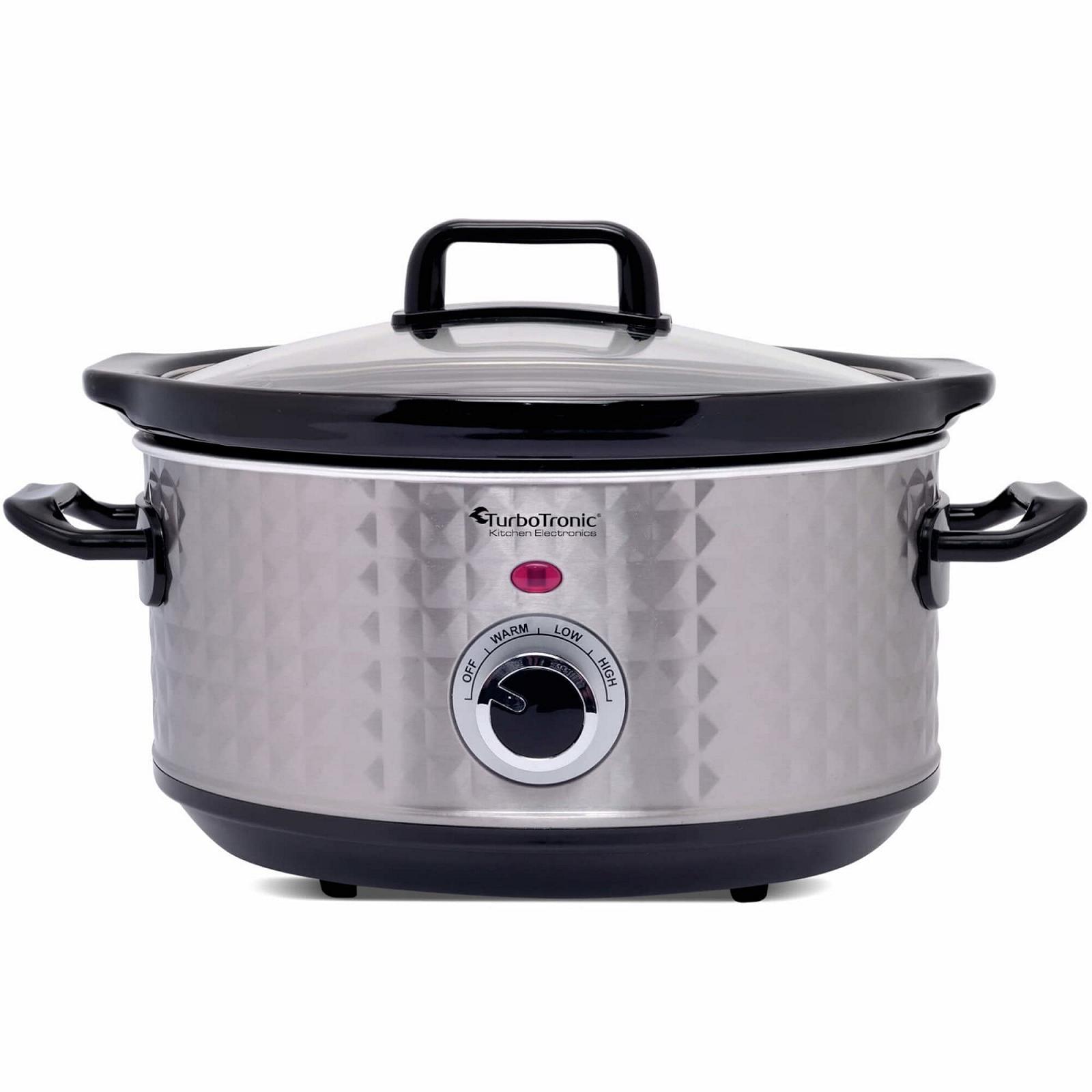 Мультиварка TurboTronic Slow Cooker Ємність 3.5 л функція смаження функція підігріву Стример Підстаканник Су-вид Ретро Винтажний дизайн Алмазний візерунок, фото №5