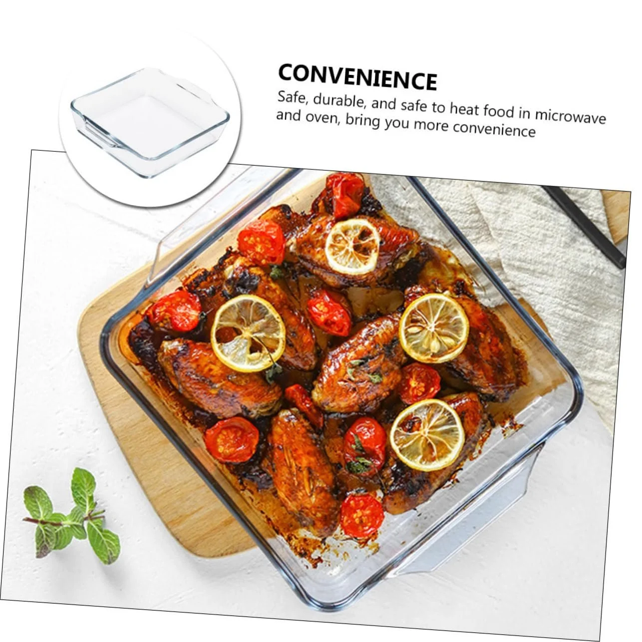 Форма для запікання VALICLUD скляна кругла з бічними ручками, фото №8