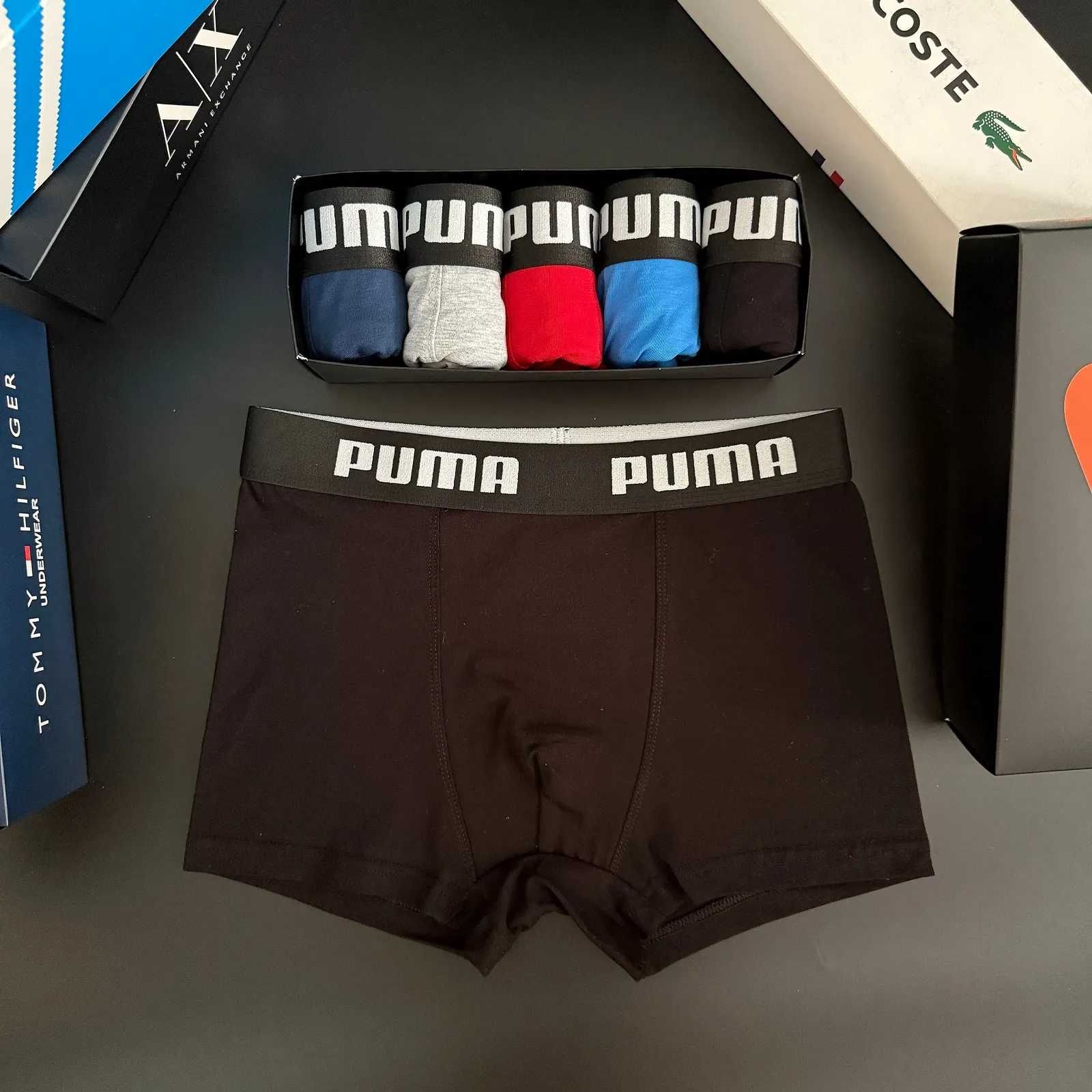 Мужские трусы-боксеры PUMA черные Пума, фото №5