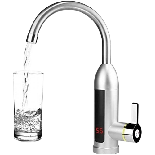 Бойлер кран з екраном хром пластику Delimano RX-012 протічний електричний 3 кВт (RX-012_801), фото №3