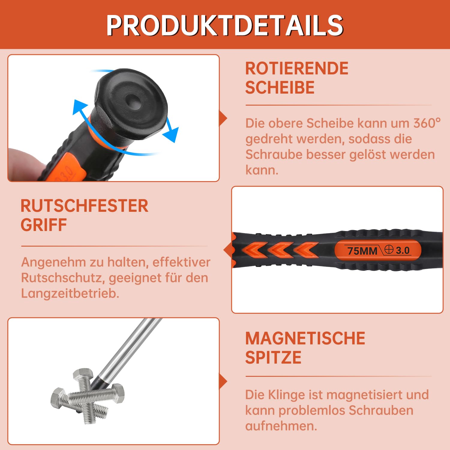 Набор отверток Ezydka 12 шт Мини Магнит Прямой/Torx/Плоский, фото №3