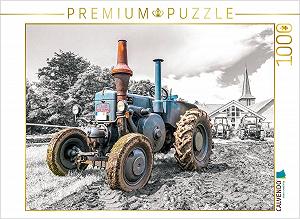 Пазл CALVENDO Vintage Car Tractor Lanz Bulldog 1000 деталей Landscape 64 x 48 см - Фото 1