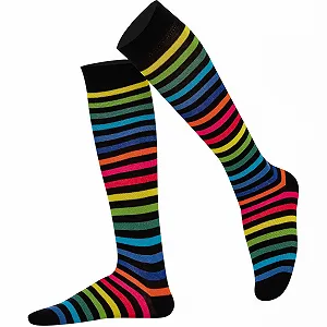Гольфы Mysocks Полоски New Dark Rainbow Thin - Фото 1