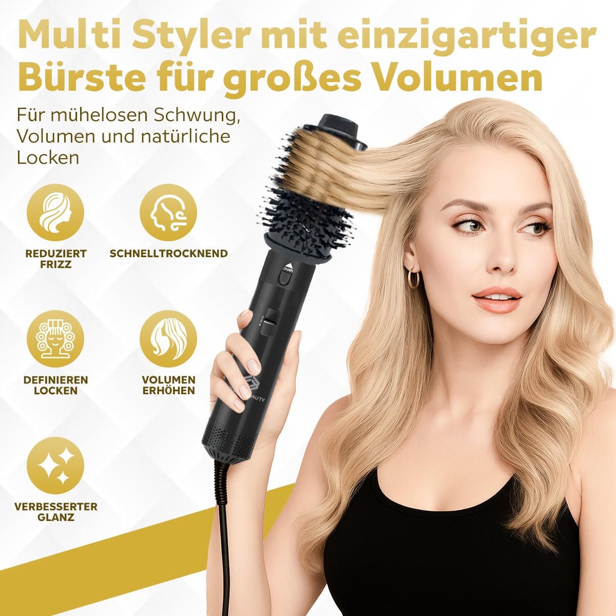 Фен-щетка Fleau Beauty PRO Edition 6 in 1 Black, фото №2 Фен-щетка Fleau Beauty PRO Edition 6 in 1 Black, фото №2