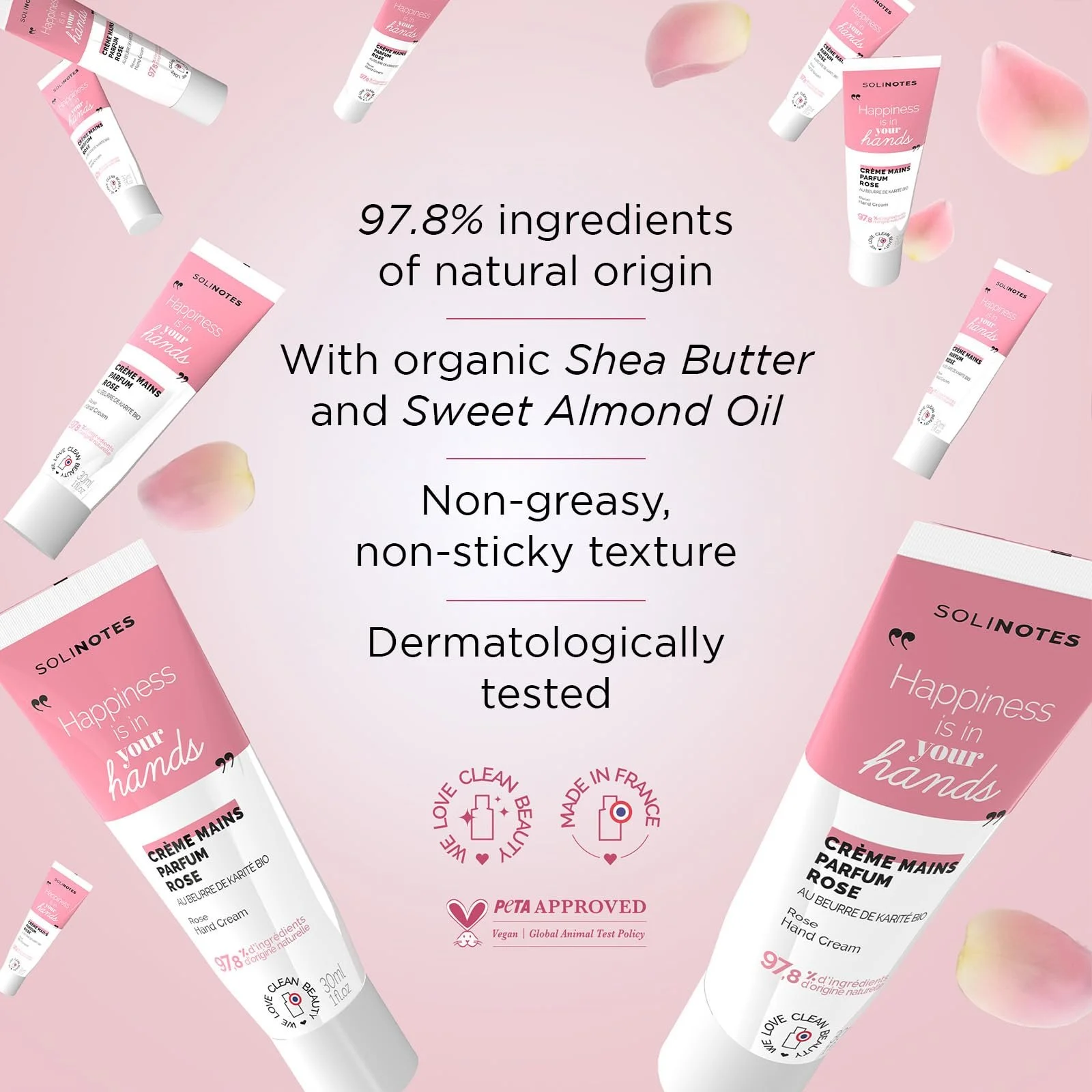 Крем для рук Solinotes Cherry Blossom Інтенсивне відновлення та живлення 30 мл, фото №3