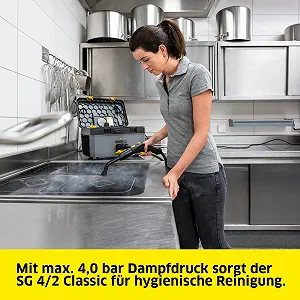 Пароочисник Kärcher Classic SG 4/2 4 Bar 0.5 л + 1.5 л 2.5 м з насадками ціна на synthetic.ua - Фото 1 Пароочисник Kärcher Classic SG 4/2 4 Bar 0.5 л + 1.5 л 2.5 м з насадками synthetic.ua - Фото 1