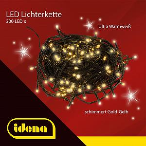 Гирлянда LED Idena 31805, 200 LED, ультра теплый белый synthetic.ua - Фото 1