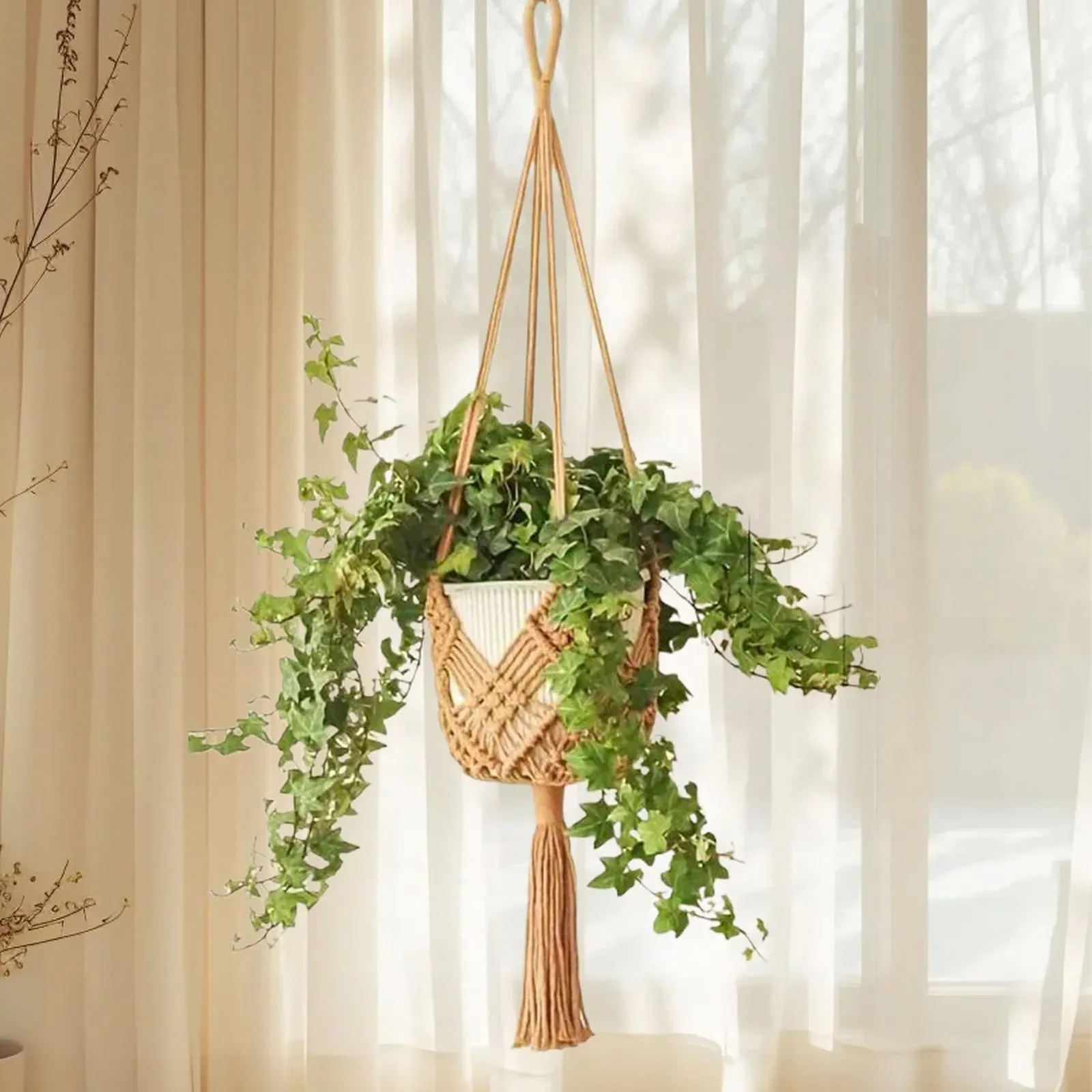 Тримач для рослин макраме Trendy Boho підвісний 2 шт, фото №3