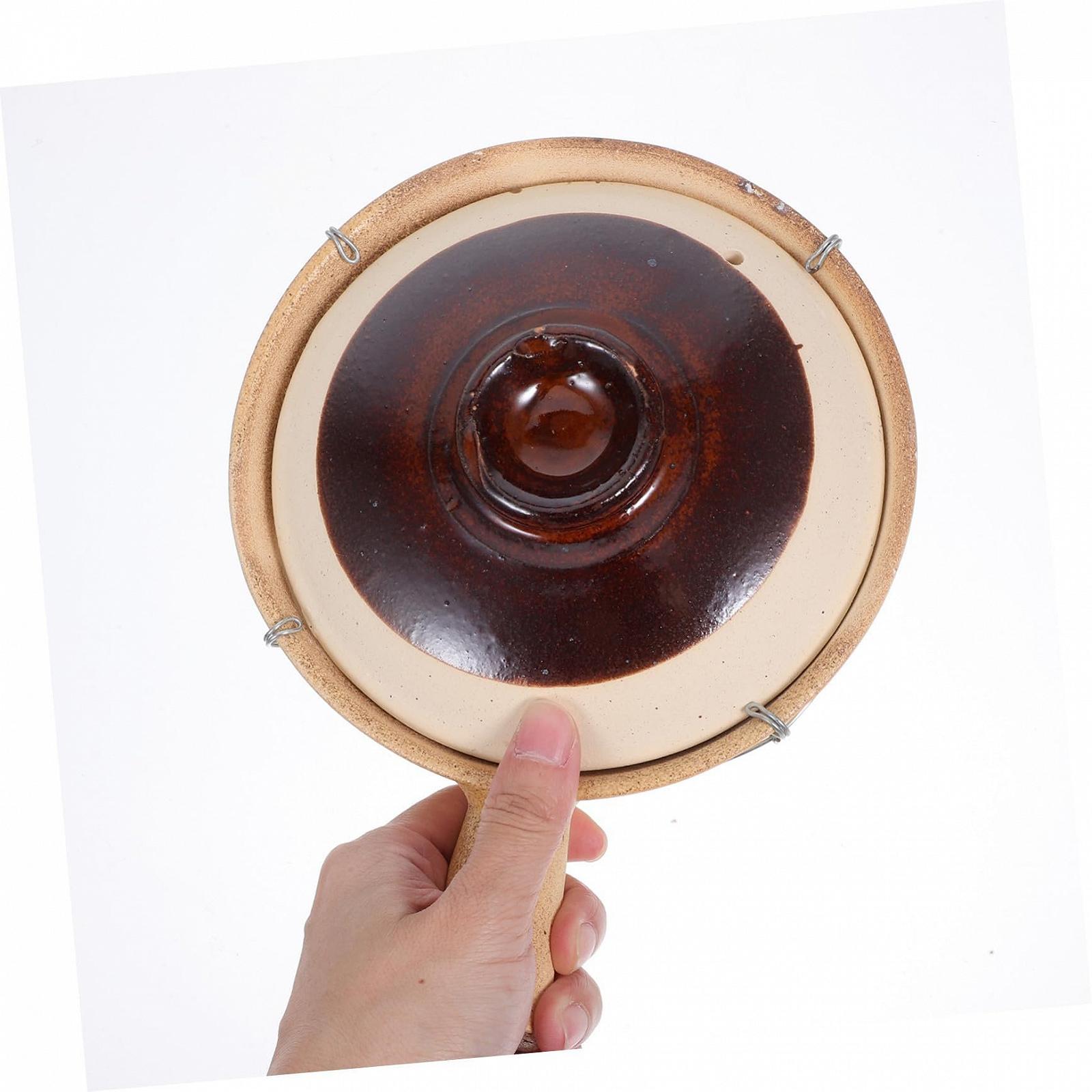 Ківш з керамічної глини з білої глини з однією ручкою термостійкий біла, фото №9