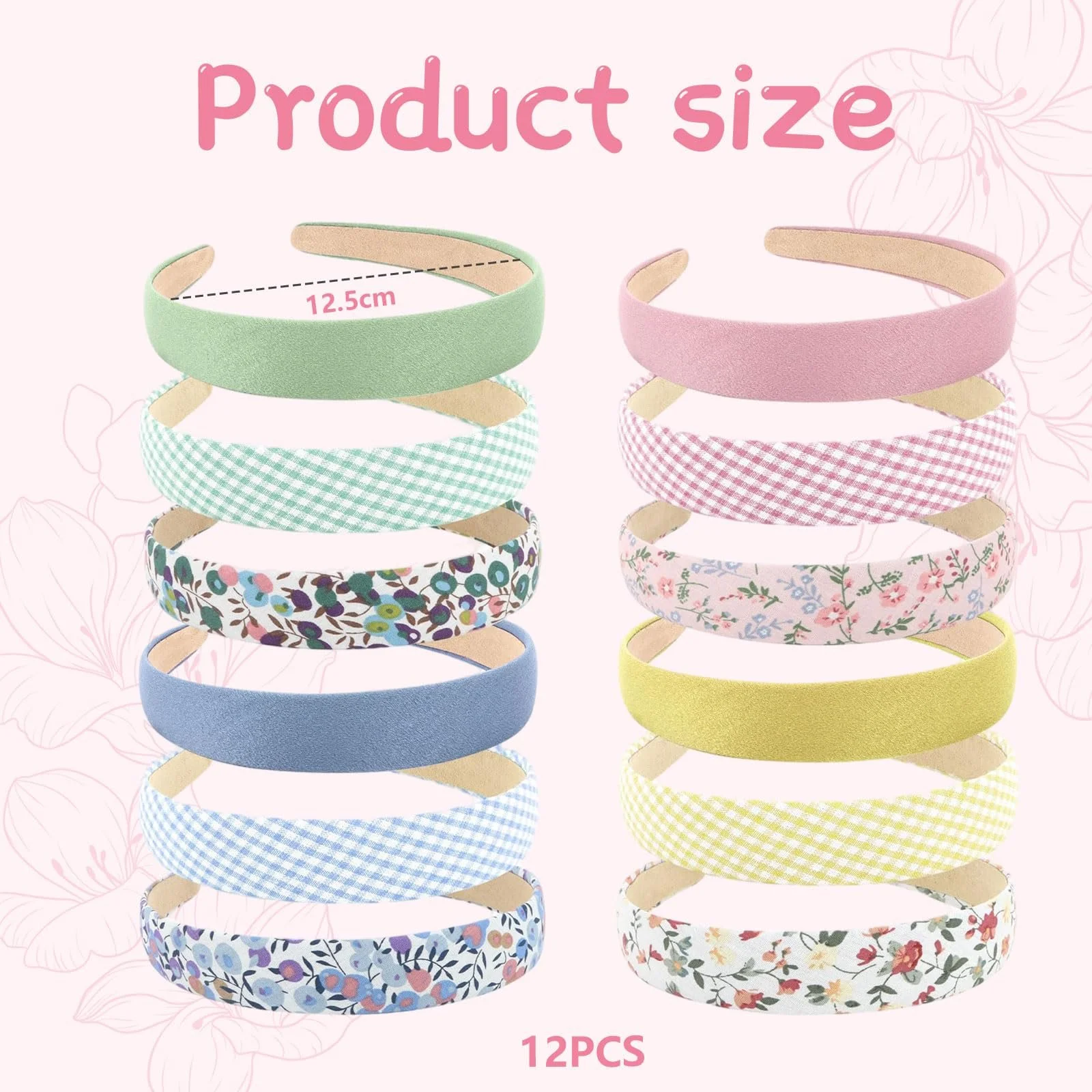 Обруч на голову для жінок та дівчат, 12 штук, фото №2