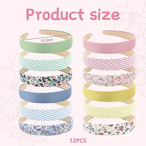 Обруч на голову для женщин и девушек, 12 штук synthetic.ua - Фото 1