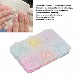 Прикраса для нігтів (5 коробок) Різнокольорові маленькі круглі synthetic.ua - Фото 1