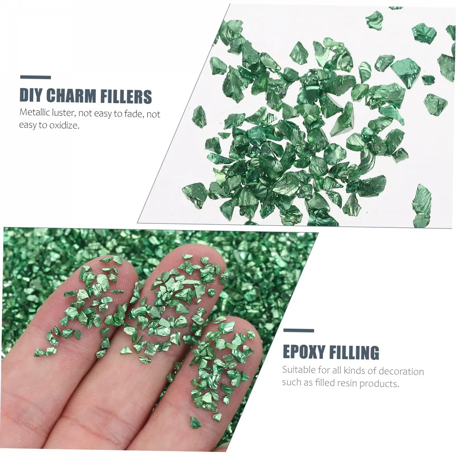 Аксессуары для ногтей Стеклянная крошка Цветные стразы Смола Эпоксидная смола Шарм Аксессуары для ногтей, фото №2