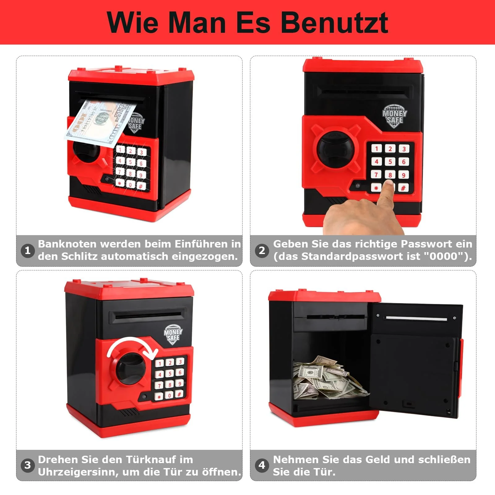 Скарбничка Pup Go XXL електронна цифрова сейф з кодом, фото №7