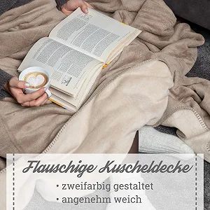 Двусторонний шерстяной плед Moon Luxury synthetic.ua - Фото 1