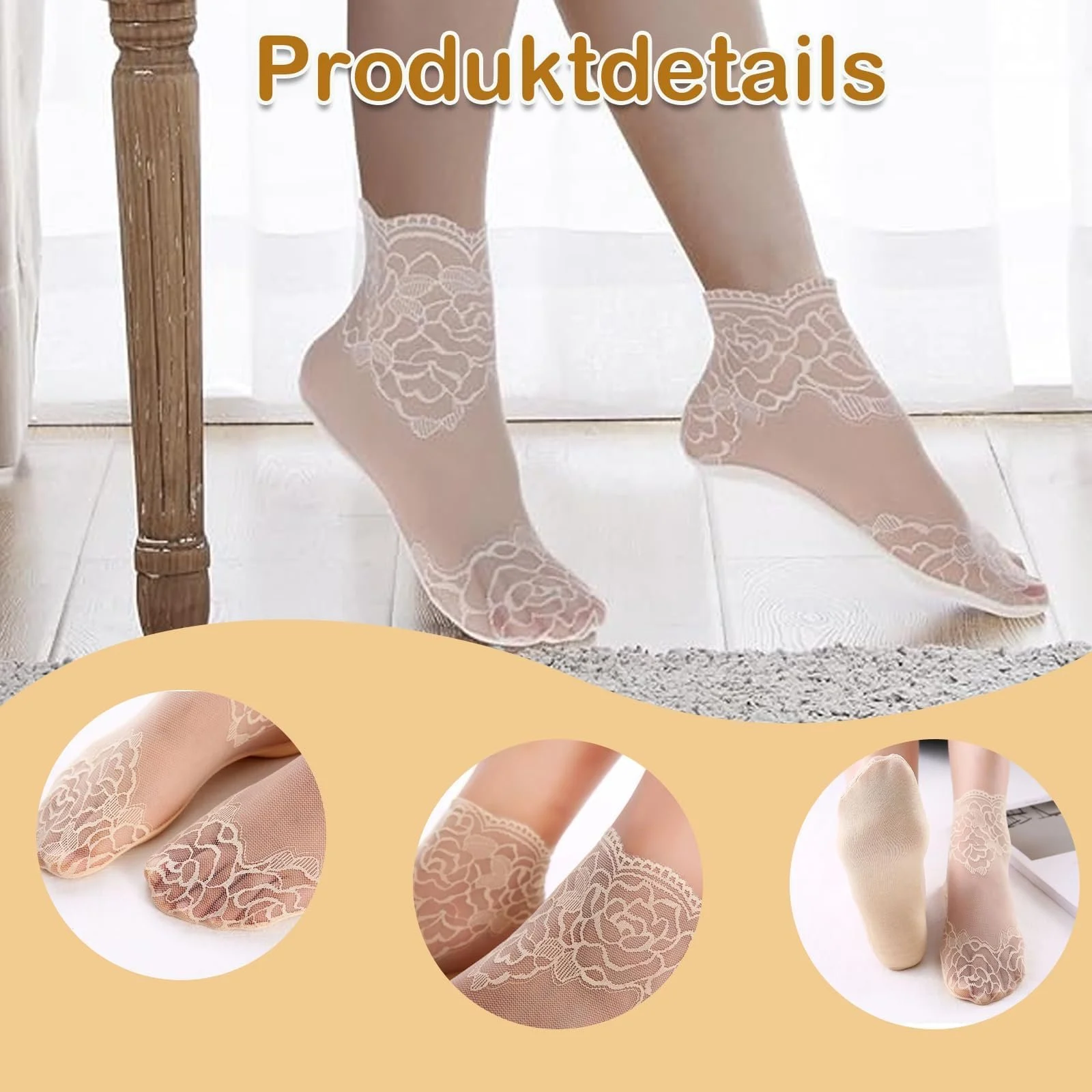 Жіночі шкарпетки з рюшами, 7 пар, фото №3