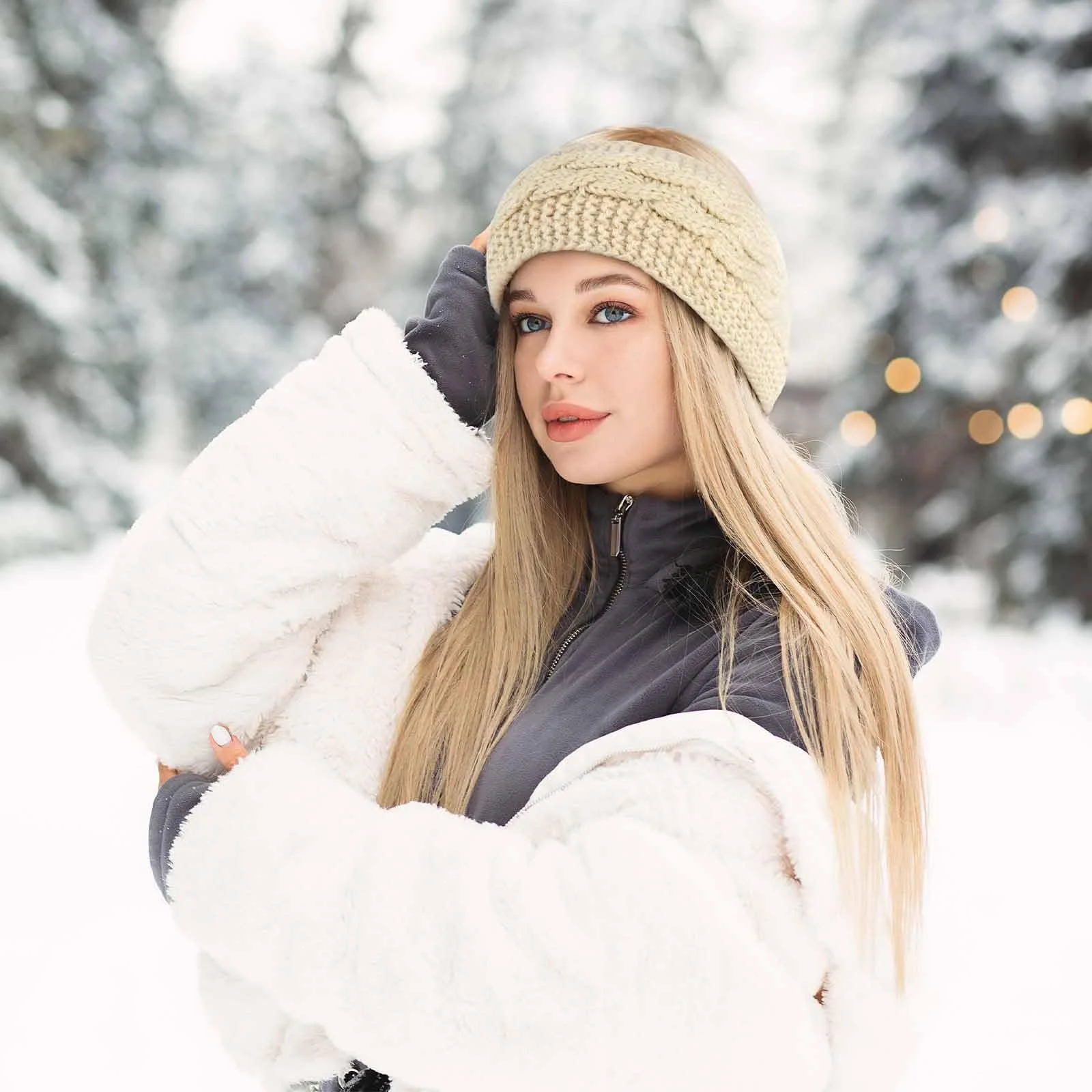 В'язана Пов'язка на Голову Зимова Жіноча, фото №3