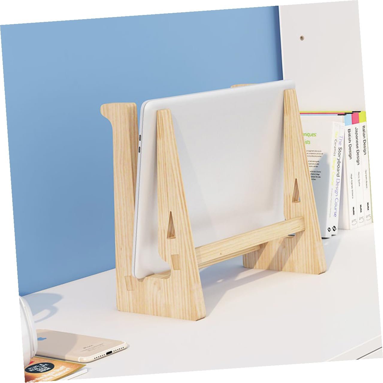 Підставка для ноутбука BESPORTBLE Ергономічна регульована по висоті Деревʼяна, фото №4